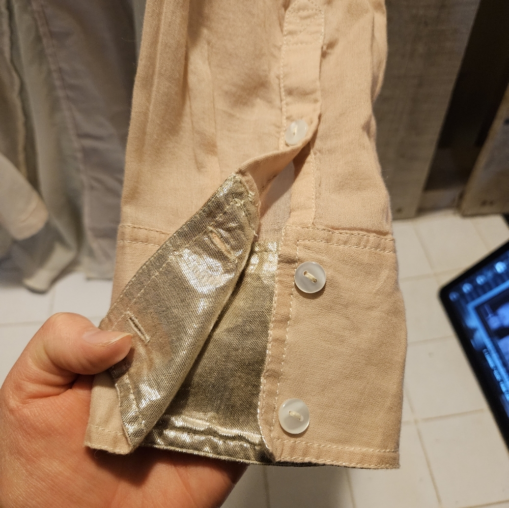 Free people pastel rainbow button down - Picture 3 of 16